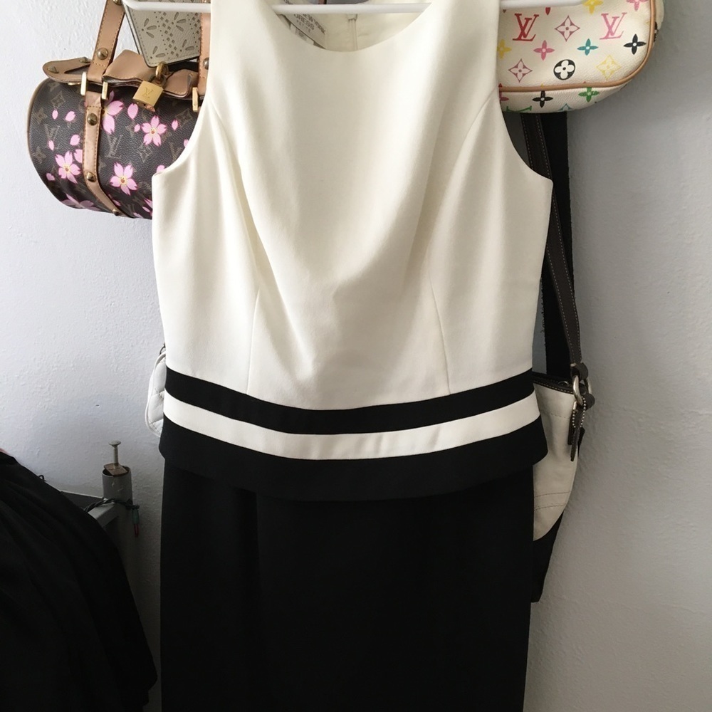 Wardrobe STAPLE WHITE AND BLACK SHEATH DRESS SZ10